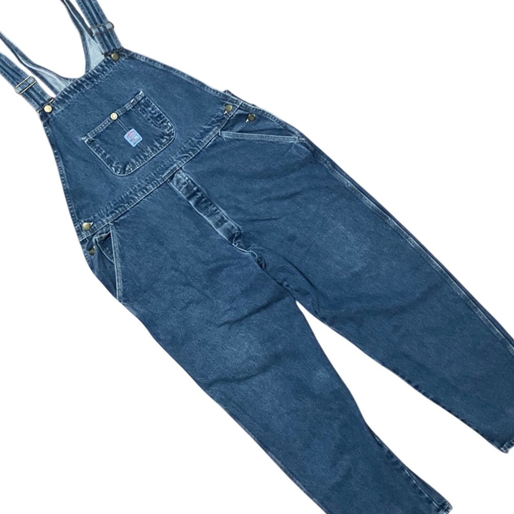 Vintage Pointer Brand Denim Overalls Mens W40 L-S Made in USA Blue Workwear Bibs